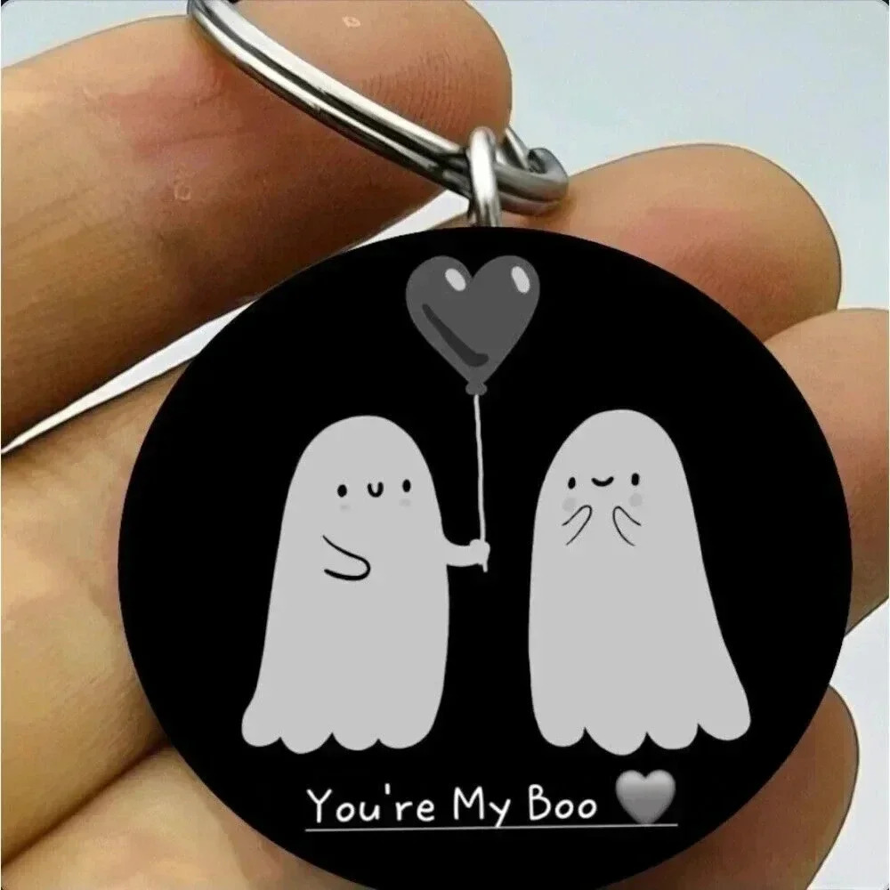 You Are My Boo Ghost Lover Couple Balloon Hot Horror Cute Art Cute Keychain